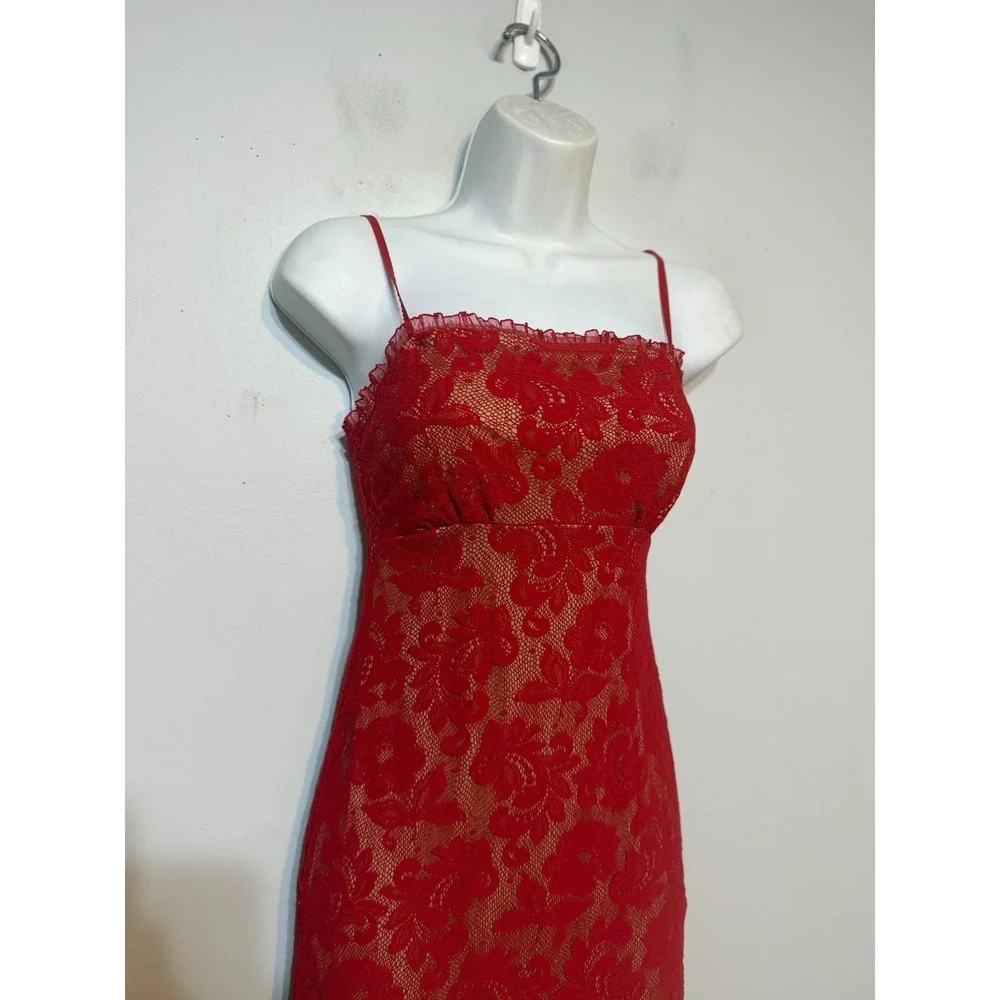 Vtg Frederick's Of Hollywood Old Hollywood Glam Lace Slip Dress Size XL Coquette